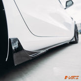 Gloss Black Aero DYNAMIC Lower Side Skirts Lip Spoiler BodyKit for Tesla Model 3 2019 - 2023 - Mars Performance